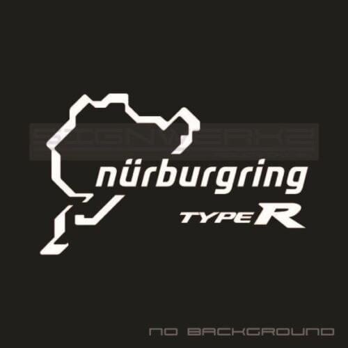 For 2Pcs/Pair Nurburgring Decal Sticker logo emblem Civic SIR Accord Fit CBR Type R Pair Car Styling