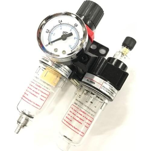 AFC2000 Oil Water Separator Regulator Trap Filter Airbrush Air Compressor Pressure Regulator Reducing Valve AFR2000+AL2000 G1/4"