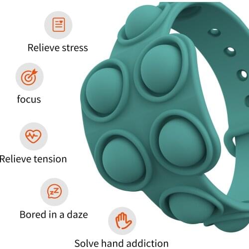 Puzzle Relive Stress Fidget Toys Push It Bubble bracelet Soft Silicone wristband reduce stress Toys for Christmas gift 2021 New