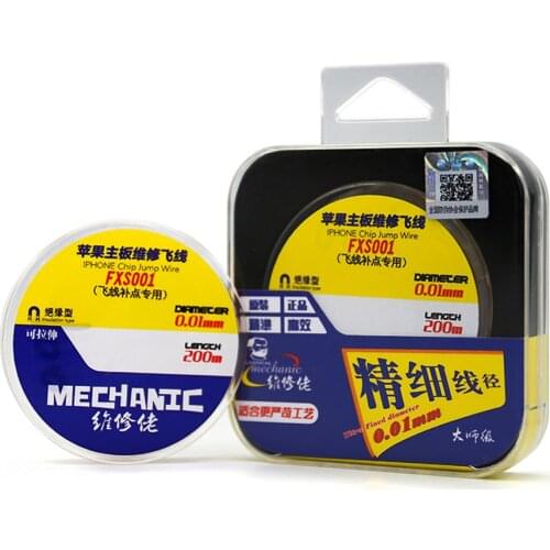 MECHANIC FXS001 0.01 Insulation Fly line IPhone Mobile Phone Motherboard Fingerprint Maintenance Copper Wire Connection Lines