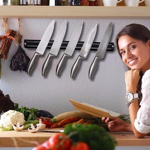 Kitchen Magnetic Wall Mounted Knife Magnet Bar Holder Display Rack Strip 33cm Kitchen Storage Organizer Stand For Knives #YJ