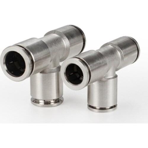 Copper nickel PE plated pneumatic connector hose connector plastic connector compressor push in quick release pipe 4 6 8 10 12mm