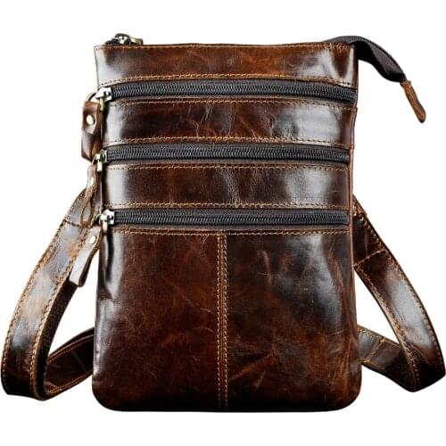 Fashion Real Leather Multifunction Casual Waist Pack 8" Pad Cross-body Bag Satchel Messenger Bag Hip Bum Pouch Belt Pack 8712