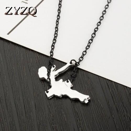 ZYZQ Trendy New Years Gift Necklace For Women With Swing Girl Pendant Design Black Chain Jewelry Gadget Wholesale Necklace