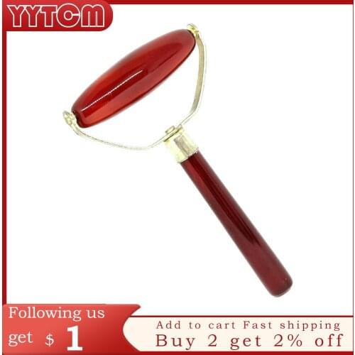 Single Head Facial Massage Roller Jade Face Slimming Body Nature Red agate face roller massager jade roller