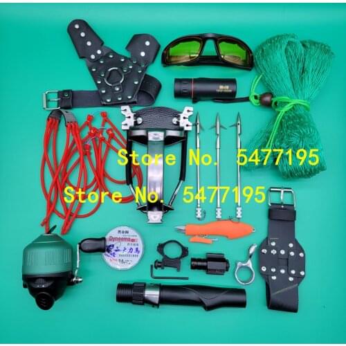 2021 New Stainless Steel Slingshot Shooting Fish Dart Dart Hunting Fishing Laser Slingshot Stone Slingshot Outdoor Equipment