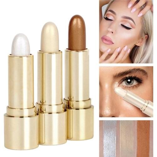 Brighten Stick Shimmer Long Lasting Easy To Wear Silkworm Pen Bronzer Makeup Concealer Cream Eyes Face Bronzing Sticks SMJ