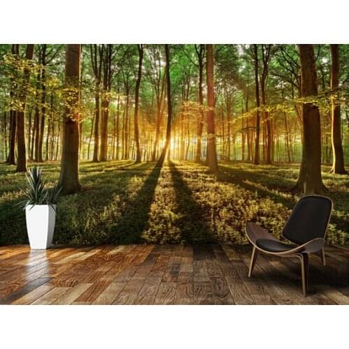 Custom landscape wallpaper,Spring forest,3D photo mural for living room bedroom kitchen background wall waterproof PVC wallpaper