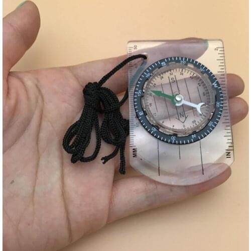 Professional Mini Compass Maps Scale Ruler Multifunctional Equipment Outdoor Hiking Camping Survival