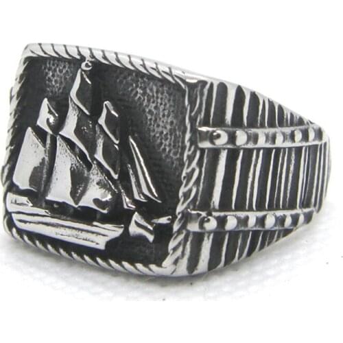 Size 7-13 New Design Sailor Ring 316L Stainless Steel Fashion Navigator Cool Ring
