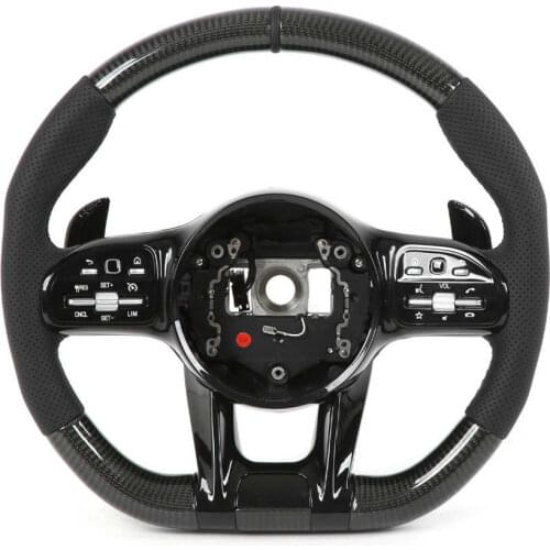 For AMG Performance Carbon Fiber Steering Wheel fit for Mercedes-Benz A/B/C/E/S/G/GLC/GLE Class C63 E63 2010