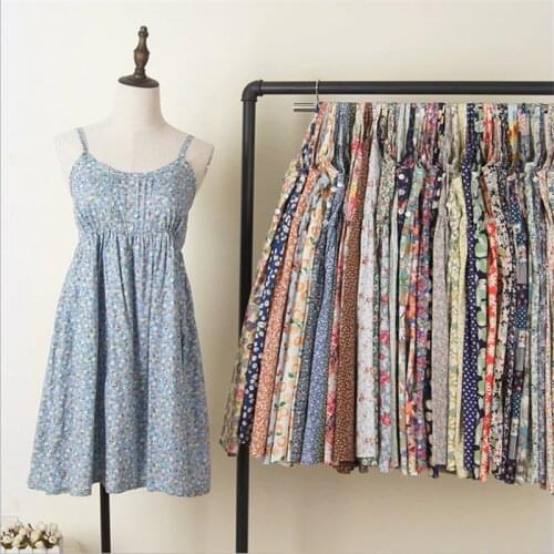 Sanishroly Women Summer Sleeveless Spaghetti Strap Dress Mori Girl Floral Print Dress Female Holiday Beach Dresses Vestidos 1145