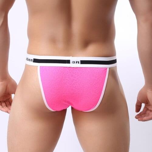 Sexy Mens Underwear Translucent Lace High Fork Mens Briefs Breathable Low Waist