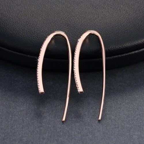 Korean Trendy Stainless Steel Geometric Drop Earring for Women luxury Bohemian Crystal Dangle Earrings Fashion Jewelry 2019 New