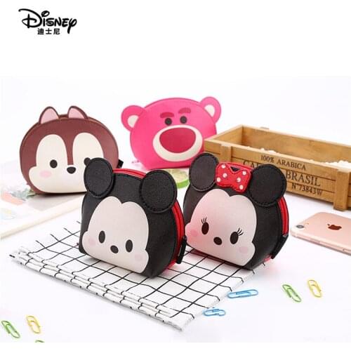 Disney Change Wallet Childrens Cartoon Wallet Lady Lovely Hand Bag Mickey Mouse Creative PU Change Wallet Bags