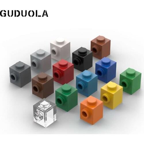 Guduola Building Blcok Brick 1x1 with Stud on One Side 87087 Small Particle MOC Assembly Foundation brick high brick 80pcs/lot
