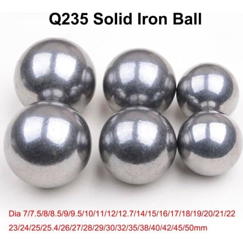 Q235 Solid Iron Ball Smooth Non-quenched Iron Beads Dia 7/7.5/8/8.5/9/9.5/10/11/12/12.7/14/15/16/17/18/19/20/21/22/23/24 - 50mm