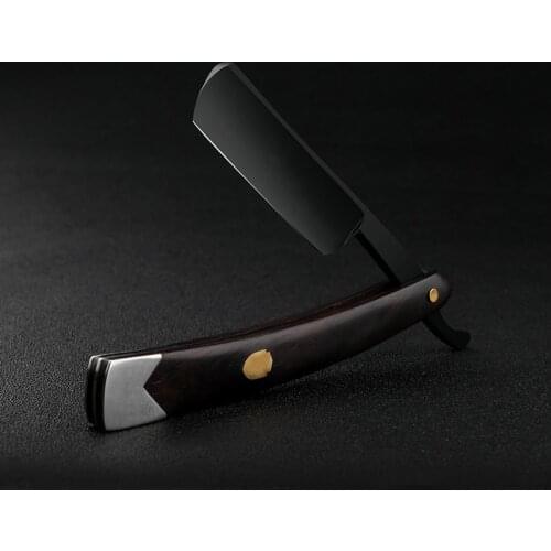 VG10 Carbon Steel Barber Shaving Razor Sharp Already Straight Razor For Men Ebony Handle Leather Bag Knife Cloth And Wax G1229