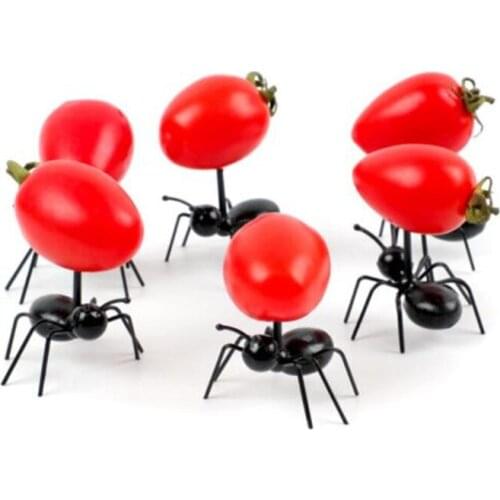 Fruit Forks Food Picks ABS 12pcs/set Ant Shape Snack Cake Dessert Tableware