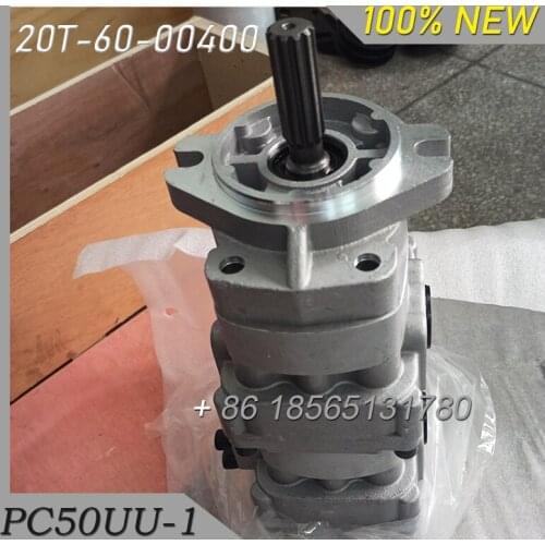 High Quality Brand New 20T-60-00400 Triple Pilot Gear Pump for PC50UU-1 Komatsu Mini Excavator Hydraulic Pump Parts
