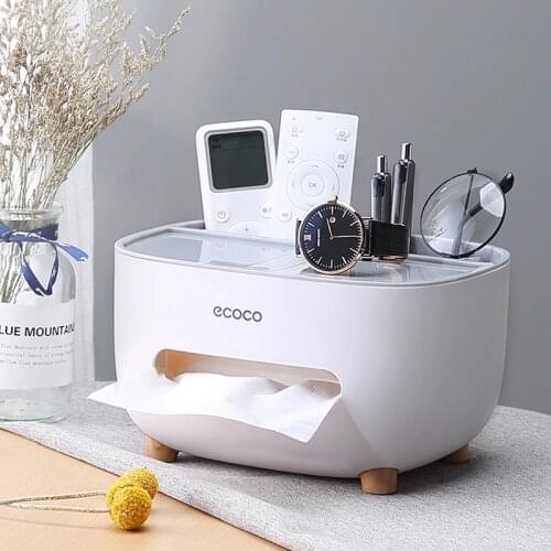 Drawer household living room dining room creative lovely simple light luxury multi function remote control storage tissue box