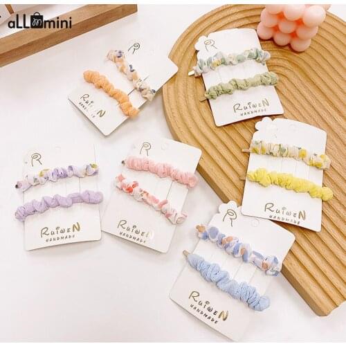 2/4/6pcs/Set 2021 New Colorful Floral Hairclips Korean Hair Accessories Hair Clip for Girl Sweet Hair Accessories for Women