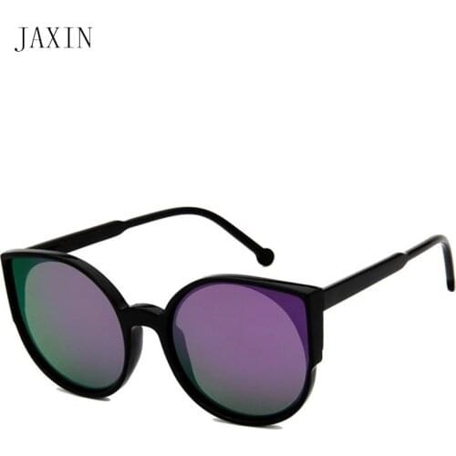 JAXIN Personality ladies sunglasses women cat eyes wild trend glasses fashion coated multicolor Sun Glassesoculos femininoUV400