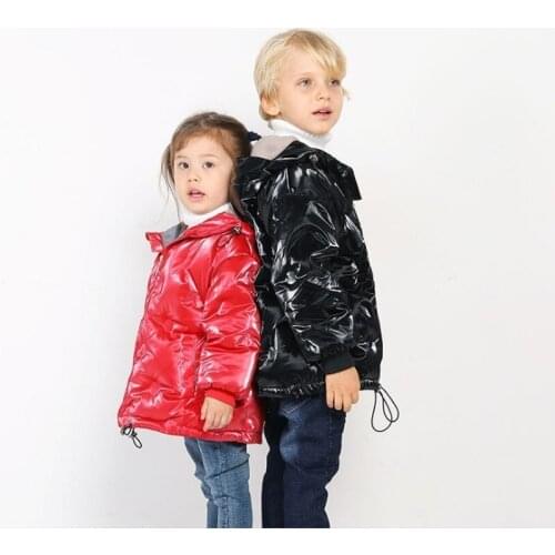 Winter Keep Warm Hooded Outerwear Children Down Jackets Boys And Girls Loose Coat High Quality Top Child White Duck Down Jacket