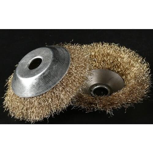 ZtDpLsd 1 Pcs 110mm Bowl Wire Brush 16mm Diameter Flat Steel Wire Wheel Electric Drill Grinding Mill Polish Wheel Derusting