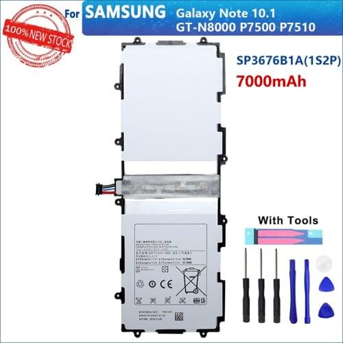100% Genuine SP3676B1A For Samsung Galaxy Tab 10.1 S2 N8000 N8010 N8020 N8013 P7510 P7500 P5100 P5110 P5113 Tablet New Batteries