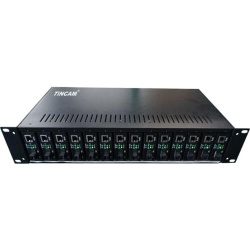 14 slots media converter rack transceiver