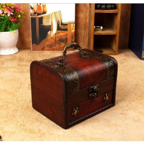 2pcs/lot Wooden Vintage Chic Jewelry Pearl Necklace Bracelet Earring Gift Boxes Storage Container Organizer Case NA 007