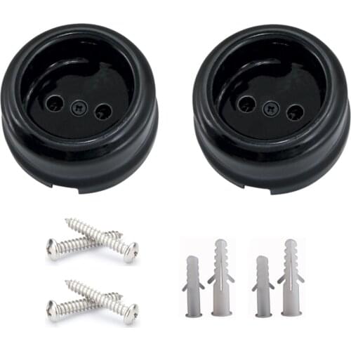 2Pcs European Retro Vintage Socket Porcelain Wall Socket 250V 16A