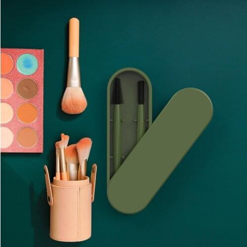 2021 New Silicone Eyelash Brush and Eyebrow Brush Set Portable Reusable Makeup Brush