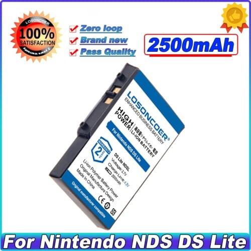 LOSONCOER 2500mAh Battery For Nintendo NDS DS Lite NDSL DSL Battery