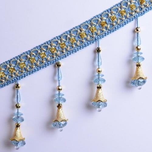 Curtain Decorative Accessories Color Crystal horn pearl Beads Decorations Lace Curtain Trims 12/lot