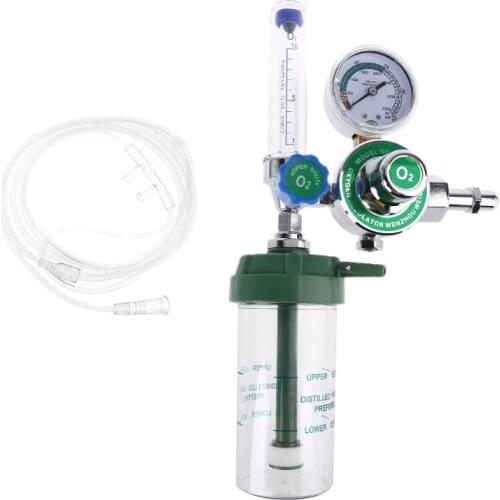 Buoy Type CGA540 Oxygen Pressure Regulator O2 Pressure Reducer Gauge Flow Meter for Oxygen Inhaler Gas Regulator CGA-540
