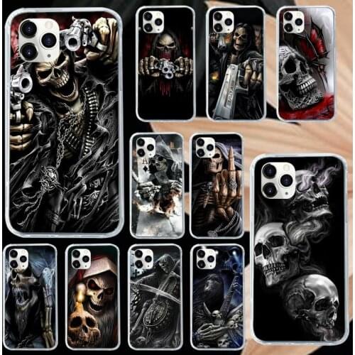 Grim Reaper Skull Skeleton Phone Case for iPhone 11 12 pro XS MAX 8 7 6 6S Plus X 5S SE 2020 XR