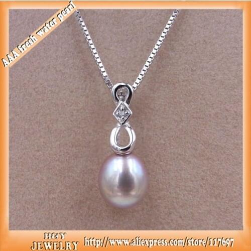Sinya pearl pendant choker high luser AAA grade natural freshwater pearl jewelry with 18inch 925 sterling silver chain necklace