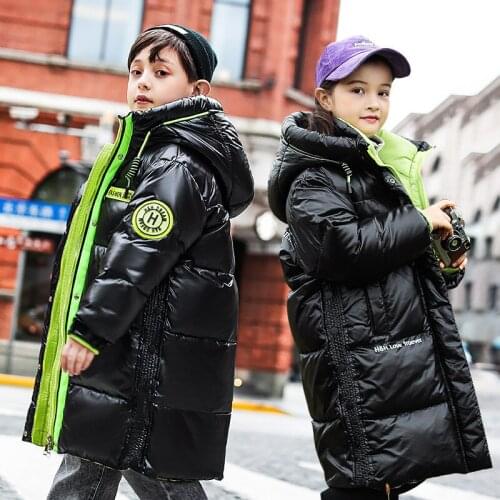 Children Boys kids Winter Coat Jacket Fashion teenager Hooded Parka Wadded Outerwear Thicken Warm Outer Clothing girls clothes