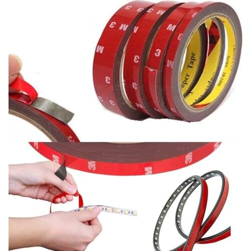 Double-sided Tape Heavy Duty Mounting Tape for LED Strip Lights 6/10/15/20mm Strong Foam Automotive Tape