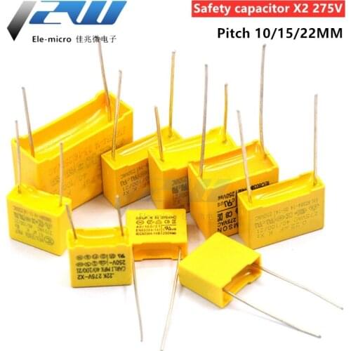 20pcs/lot Safety capacitor X2 275V 0.1uF 0.22 0.68uf 104K 0.22 0.47 1uf 1.2uf