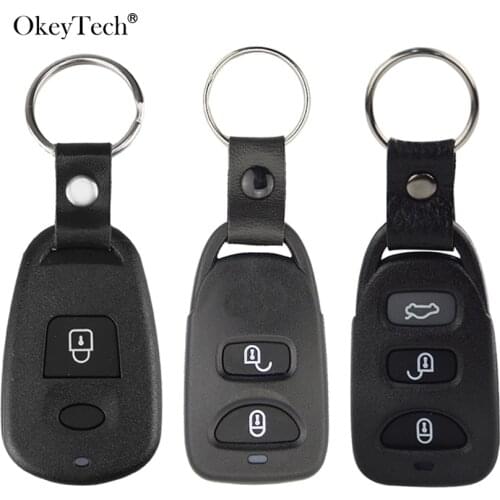 OkeyTech Remote Car Key Shell 1/2/3/4 Key Button For Hyundai Kia Carens Tucson Elantra Santa FE Sonata 2006 2007 2008 2009