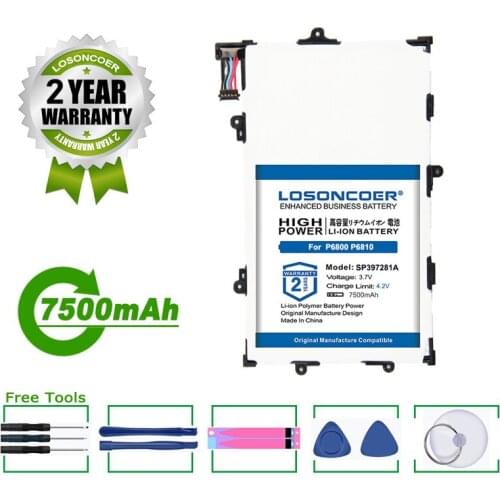 LOSONCOER Battery 7500mAh SP397281A SP397281A(1S2P) 1s2p For Samsung Galaxy Tab 7.7 i815 P6800 P6810 GT-P6800 GT-P6810 Battery