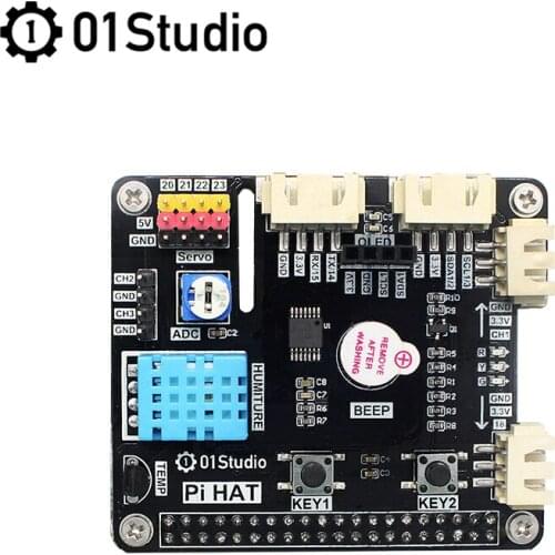 PiHAT Raspberry Pi 4th Generation RaspberryPi 3B 4B Development Board Expansion Module Python Programming