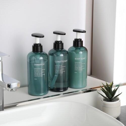 3Pcs Empty Bottle Set Shampoo Wash Shower Gel Hair Conditioner Press 500ml Dispenser Bottle Outdoor Portable Travel Tools Hot