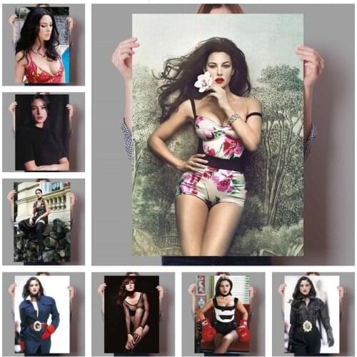 Actress Monica Bellucci Wall Art Canvas Painting Nordic Posters And Prints Wall Pictures For Living Baby Kids Room Decoration