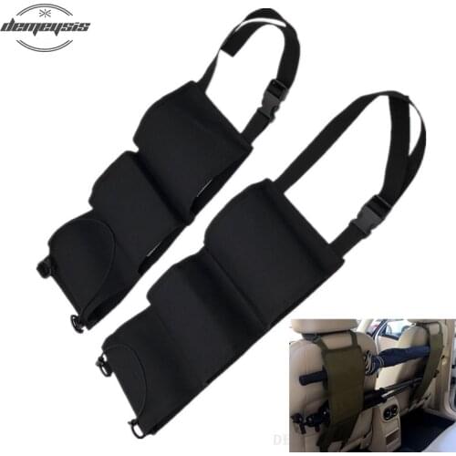 Nylon Tactical Car Back Organizer Seat Cover Car Seat Gun Holder Holding 3 Pistols