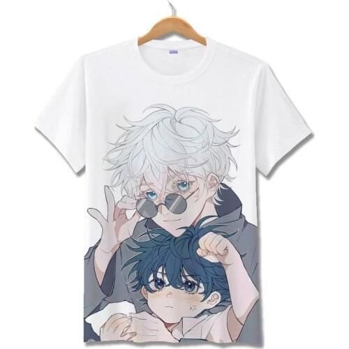 New Jujutsu Kaisen t-shirt Anime Fushiguro Megumi Gojo Satoru Itadori Yuji Cosplay Men t shirt Summer Tees Tops