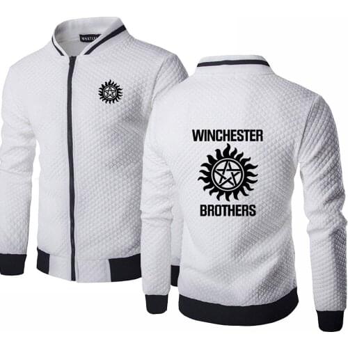 2021 new supernatural Mens pullover Winchester Bros Sweatshirt Hooded Solid color Casual Mens hoodie Cotton Sportswear